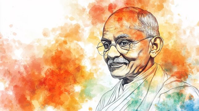 illustration of Gandhi Jayanti