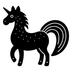 boho rainbow unicorn vector illustration