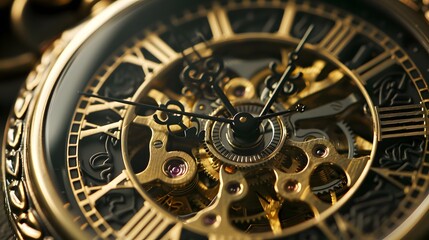 a close up of a pocket watch