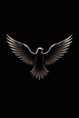 Fototapeta premium Eagle illustration on black background