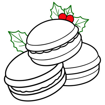 recommend clip art: coloring page for kids bold line art Christmas 