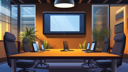 Fototapeta premium 3D web vector illustrations for teleconferencing and web video conferencing.