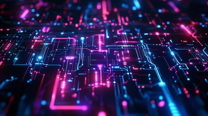 AI with circuit electric line style. Digital futuristic machine learning design. AI sign for graphic design, logo, website, social media, mobile app, UI. Vector illustration