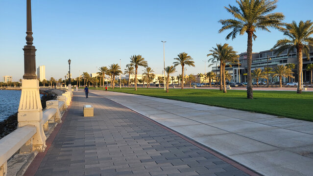 Al Jawharah Corniche Walk in Dammam in Saudi Arabia