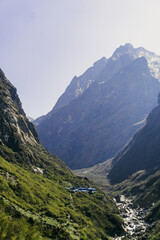 A village in Nepal, Guest house in Nepal, Annapurna Base Camp Trekking, Countryside in Nepal