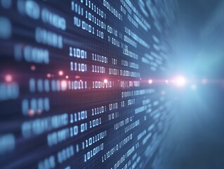 Obraz premium Quantum Data Encryption, a representation of quantum encryption methods, set against a cybersecurity background, 3D illustration.