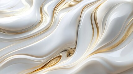 Obraz premium Abstract luxury golden and white background. Moving soft smooth wavy texture