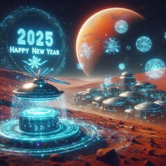 Happy New Year 2025 Celebration with Festive Cheer