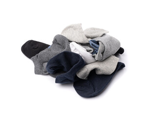 New Cotton Socks Isolated, Folded Sportswear Set, Classic Unisex Cotton Socks Collection
