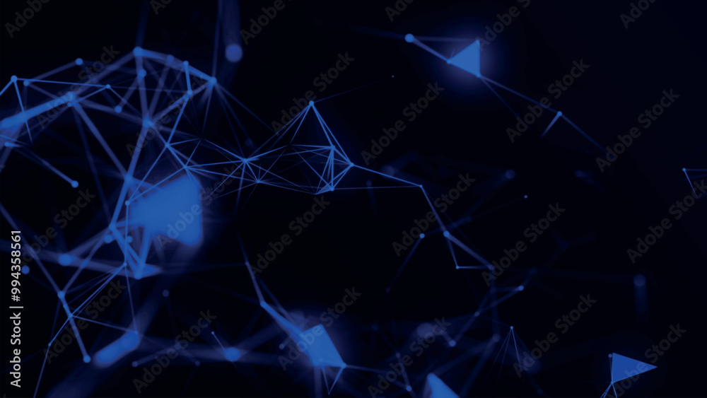 Aufkleber abstract background with connecting dots and lines. network connection structure. data technology an