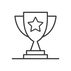 cup trophy line icon vector design