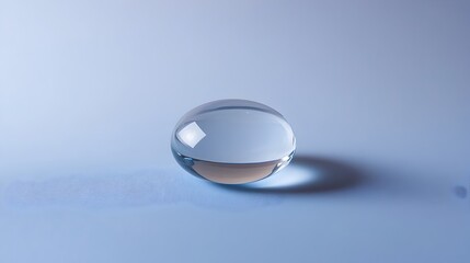 Translucent Glass Sphere Reflecting Light in Minimalist Studio Setting