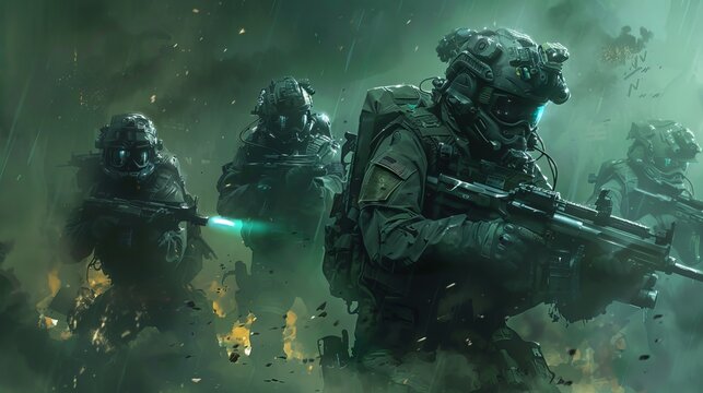 Elite soldiers trained for dangerous missions in the military.