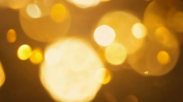 Yellow Blurry Lights and Stars: Bokeh Sparkle Animation for Celebrations