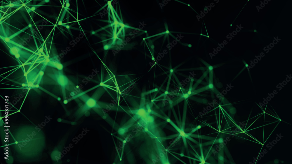 Poster abstract background with connecting dots and lines. network connection structure. plexus effect. 3d 