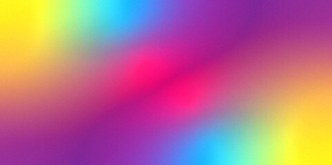 Obraz premium Abstract colorful bright spots gradient background .Vector backdrop for your design .Holographic background rainbow colors gradient shades .multicolor,Rough, grain, noise,grungy.Template.