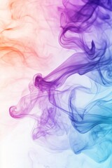 Fototapeta premium Colorful abstract smoke patterns blending in shades of purple and blue against a light background