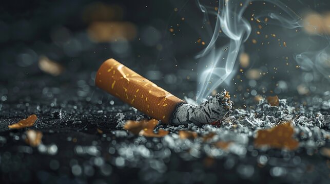 No smoking for a healthier life. With every cigarette, your health and life quality decrease.