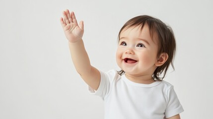 The Happy Baby Waving