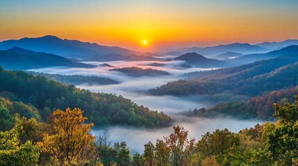 Serene Mountain Landscape: A Tranquil Escape Amidst Majestic Peaks and Peaceful Valleys