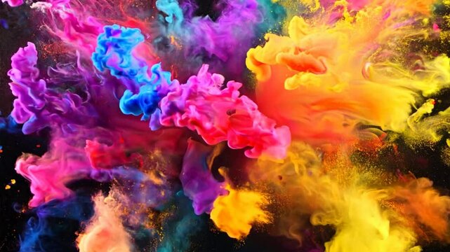 smoke colorful beautiful, slow motion, Abstract smoke Move
