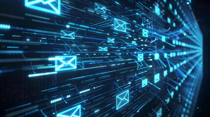 Obraz premium Digital Email Communication Concept