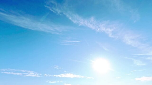 timelapse clip with nice light clouds in sky - loop video