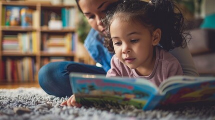 Quality Time: Teacher Reading a Storybook to Attentive Child