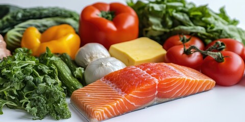 Fresh seafood and vegetable platter