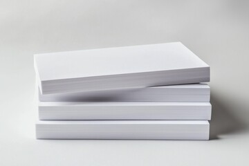 Blank A4 Stacked Paper Mockup isolated created with Generative AI
