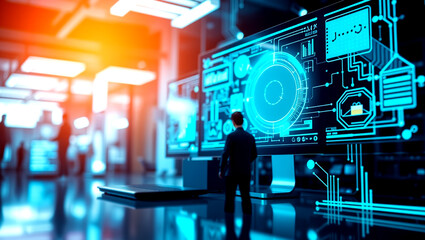 Obraz premium Futuristic Technology and Innovation Concept