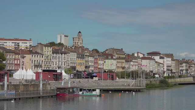 Macon on the banks of the Saone river, Burgumdy, France
