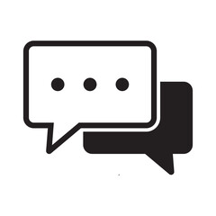 Chat icon. Talk bubble speech icon. Dialogue balloon icon.
