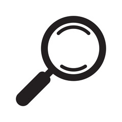 Magnifying glass icon, magnifier or loupe icon. Search icon.