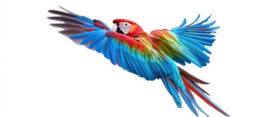 Obraz premium Scarlet Macaw in Flight