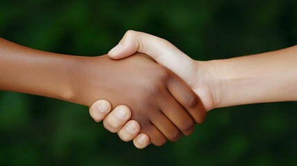 Interracial Handshake Teamwork