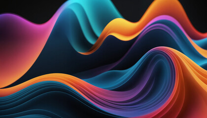 Colorful waves in 3d, dunes in color, geometric waves,background,patterns and abstract art wallpaper