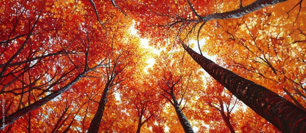 Wall mural Autumn Forest Canopy