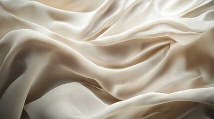 Obraz premium Detailed depiction of a curtain backdrop, featuring flowing and graceful waves that suggest a sense of movement and fluidity. The image conveys the intricate design and texture of the fabric