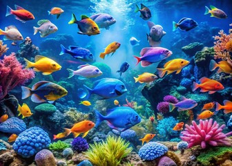 Serene Light Blue Fish Tank Background Ideal for Aquatic Themes and Underwater Design Projects