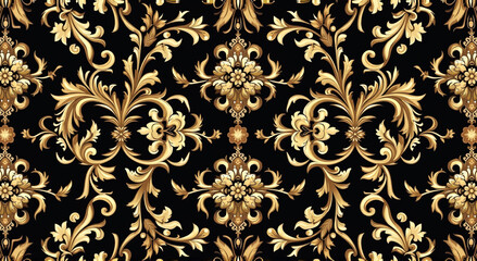 Obraz premium seamless pattern with golden ornament