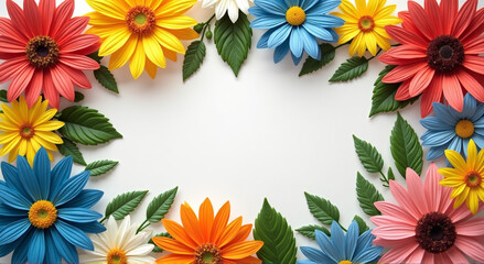 Obraz premium frame of colorful flowers