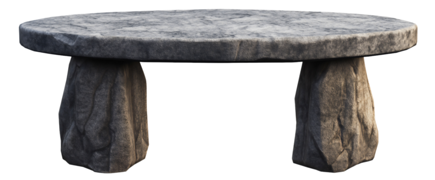 Isolated stone table surface with grey retro granite texture, empty product display backdrop, rustic concrete countertop for montage, vintage style marble desk template, rough gray rock material