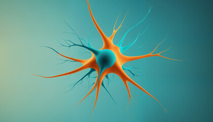 Orange and Blue neurons, neural network connections visualization