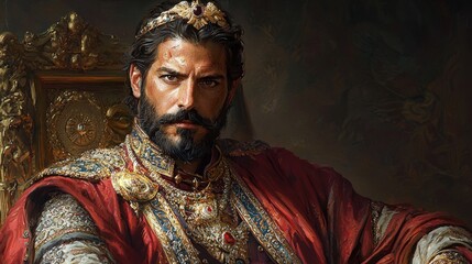 Regal Portrait of a Majestic King in High Fidelity