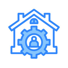 property management blue icon