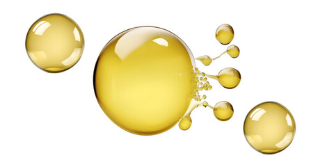 liquid yellow water splash isolated on white