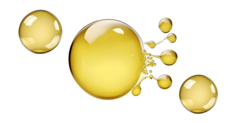 liquid yellow water splash isolated on white