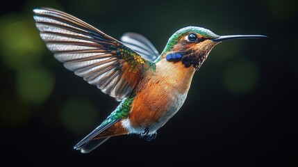 Fototapeta premium Vibrant Hummingbird in Stunning Detail