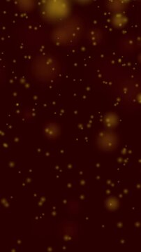animation of particles on colored background, christmas background, vertical video